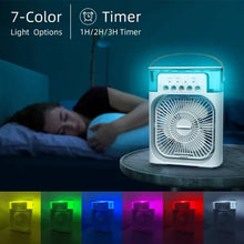 (FREE HOME DELIVERY) Portable Air Conditioner Fan With 3 Wind Speeds, Humidifier With LED Night Light Water Mist Fans