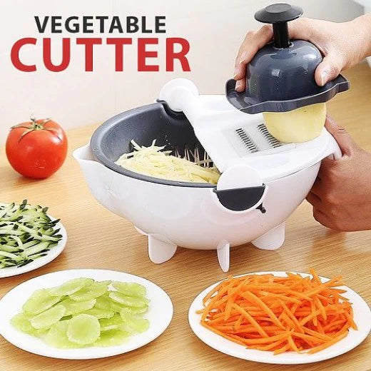 Sharp Bladed Multifunctional Vegetable Cutter With Drain Basket