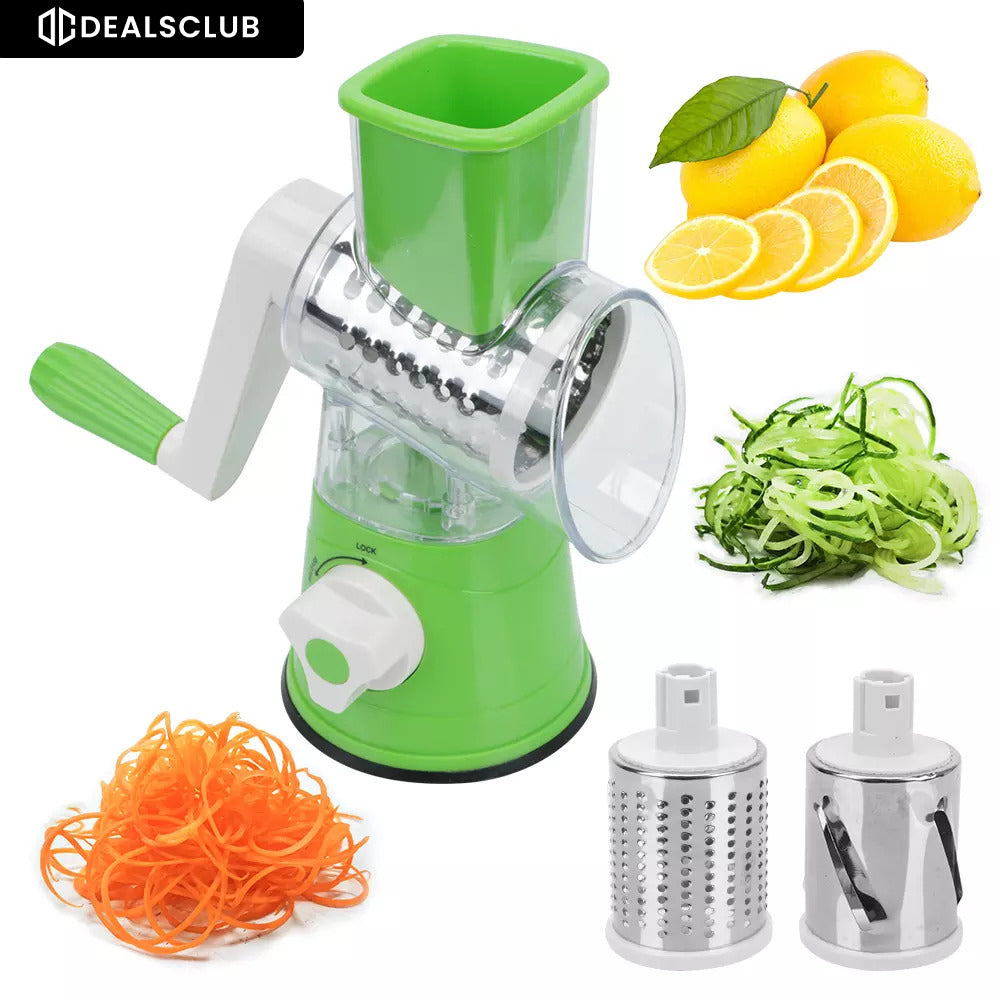 Dealsclub™ - 3-in-1 Rotary Drum Grater Kaddu Kash - Best Quality [FREE DELIVERY]