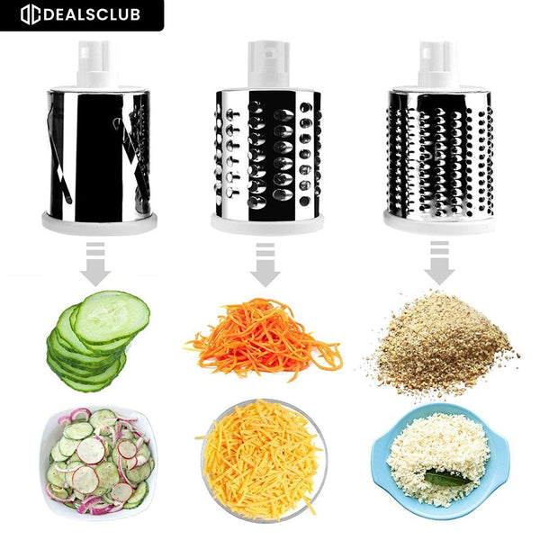 Dealsclub™ - 3-in-1 Rotary Drum Grater Kaddu Kash - Best Quality [FREE DELIVERY]