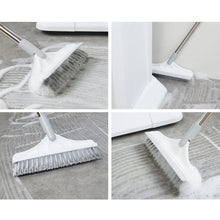 2 In 1 Floor Scrub Brush with Window Squeegee 120 Degrees Rotatable Long Handle