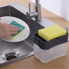 2 IN 1 DISHWASH SOAP PUMP DISPENSER AND SPONGE HOLDER CADDY FOR DISHWASHING / KITCHEN / LIQUID SOAP