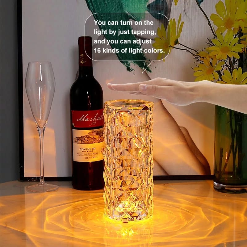 Crystal Diamond Touch Lamp (Rechargeable)